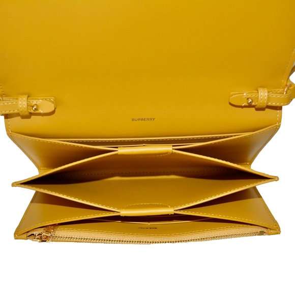 NWT BURBERRY HAZELMERE LEATHER PRINTED LOGO CROSSBODY WALLET BAG - Picture 6 of 10